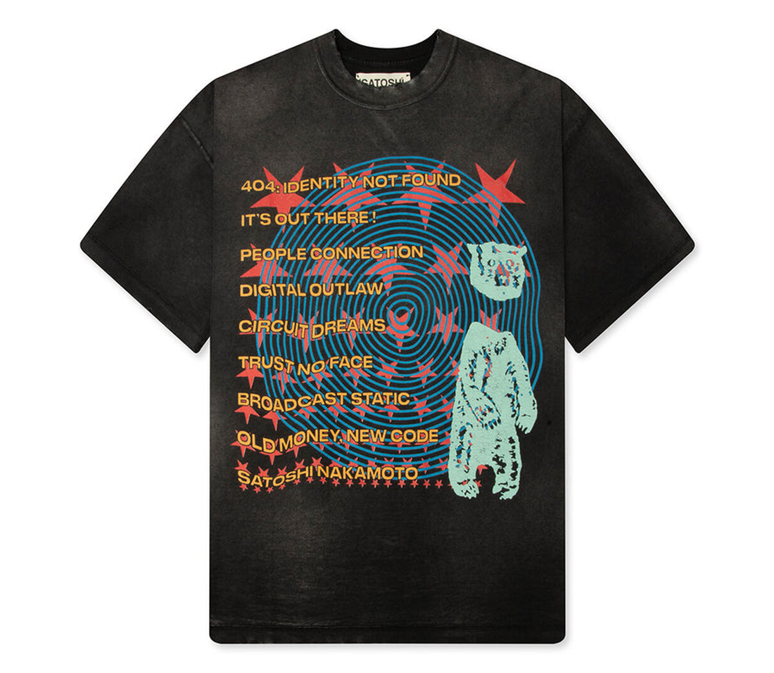 Satoshi Nakamoto 'Overdrive' Tee (Black)