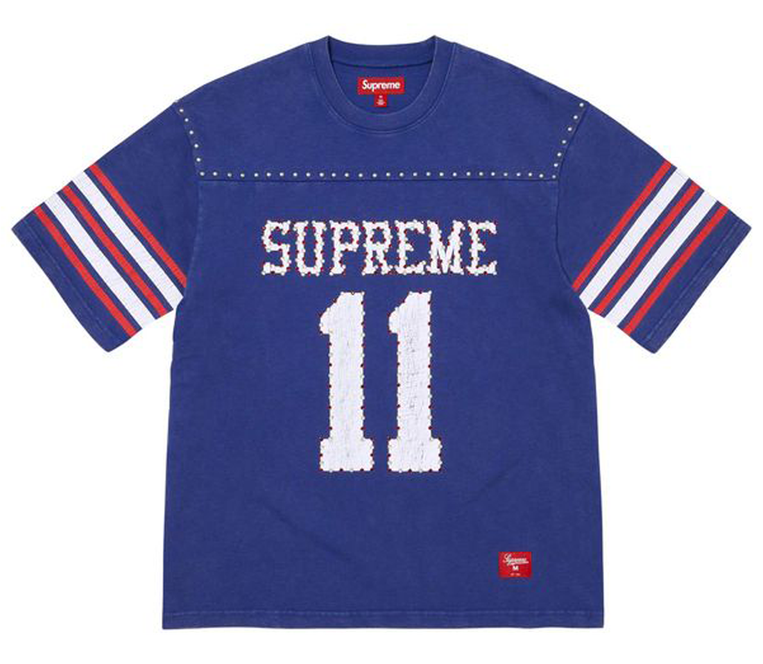 Supreme 'Studded' S/S Football Top (Blue)