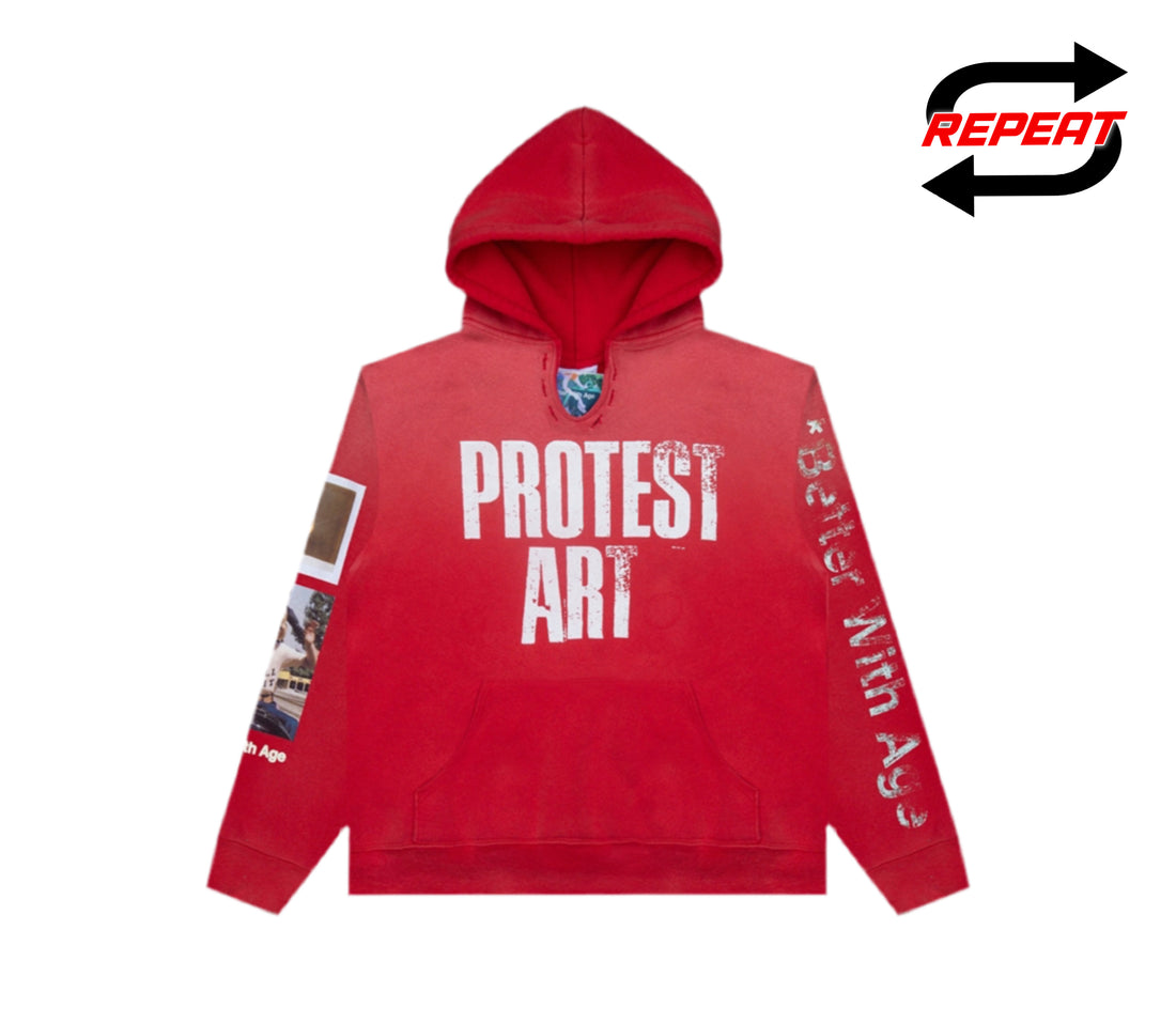 Better With Age 'Protest Art' Hoodie (Red)