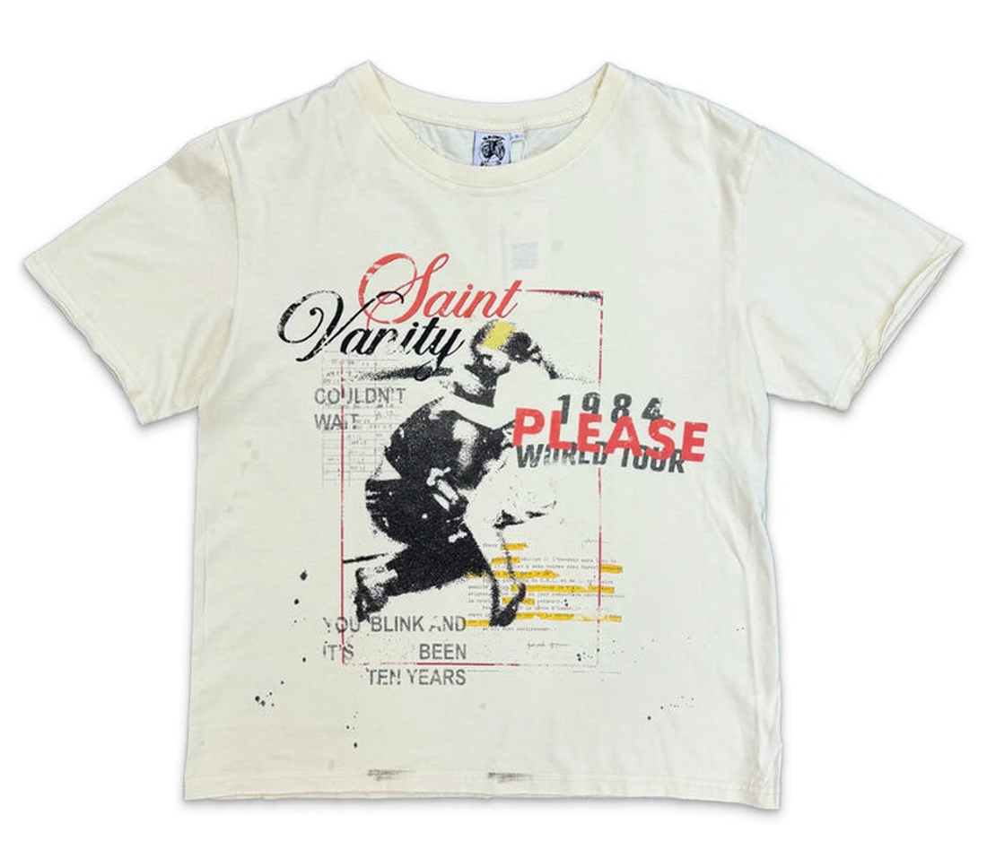 Saint Vanity 'Yes Please' Tee (Cream)