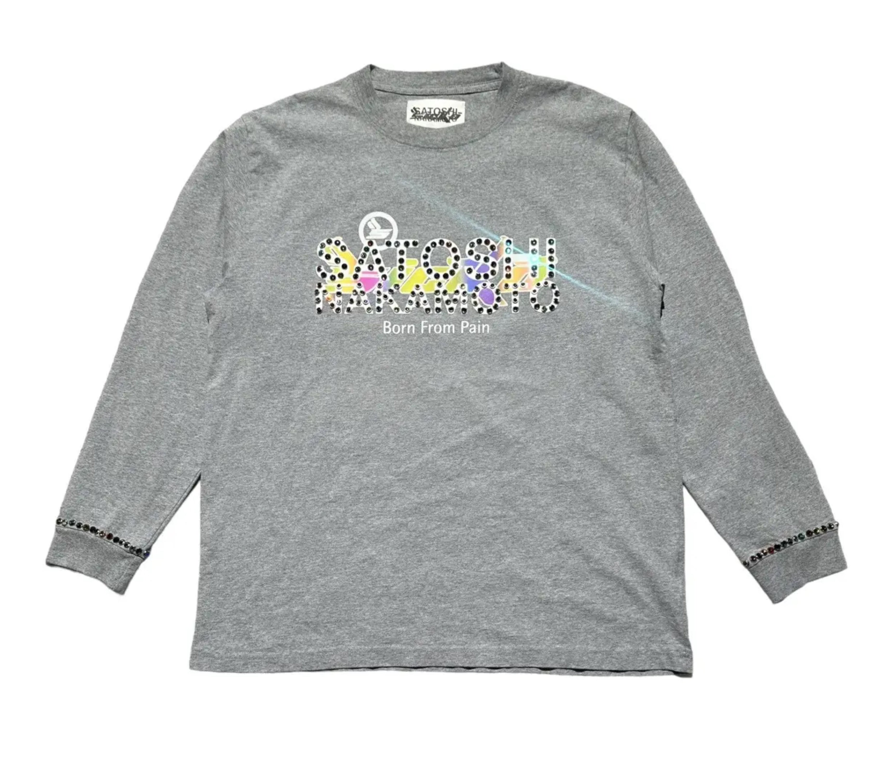 Satoshi Nakamoto x Sicko 'Rainbow Studded' Longsleeve (Gray)
