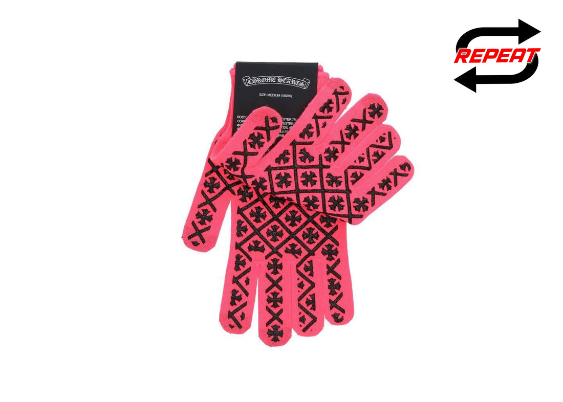 Chrome Hearts 'Checkmate' Work Gloves (Pink)