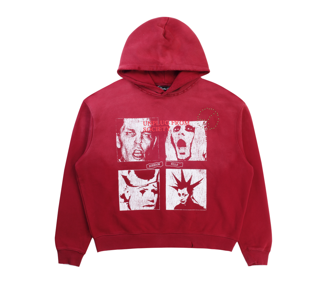 Boredom Kills 'Noplug' Pullover (Red)