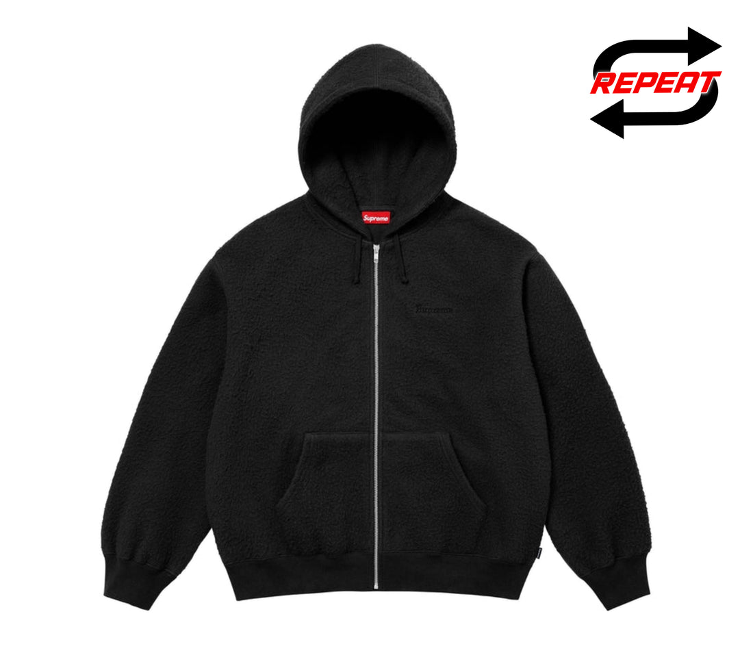 Supreme 'Pilled' Zip Up Hooded Sweatshirt