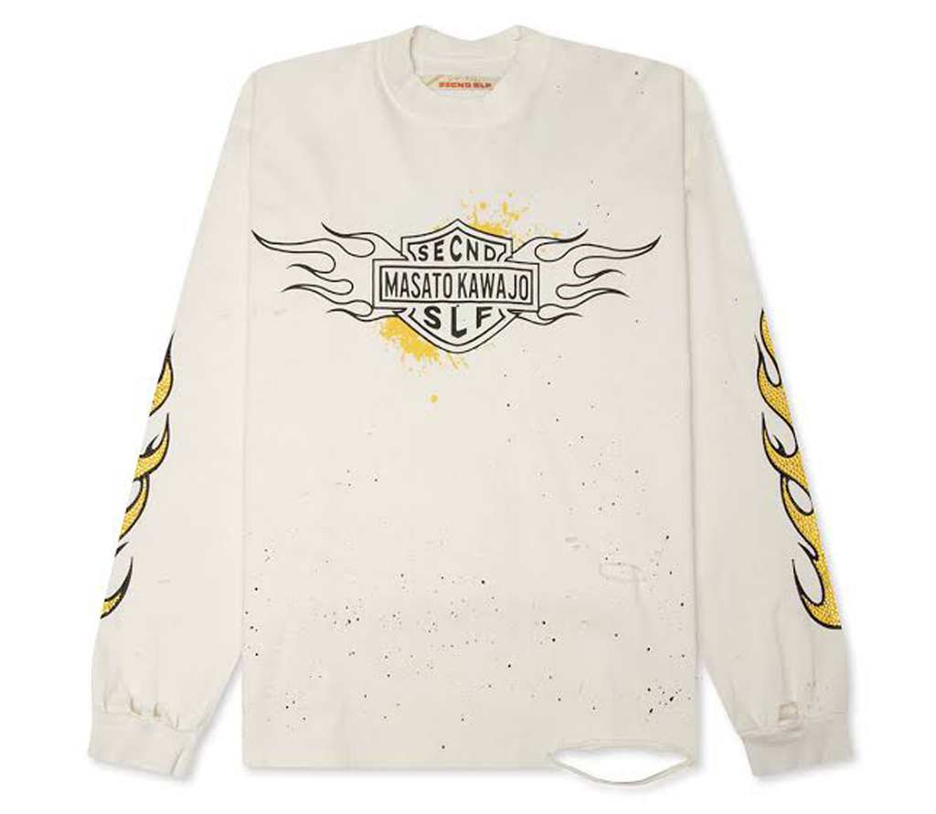 Secnd Slf x Masato Kawajo 'Firestorm' Vintage Longsleeve Tee