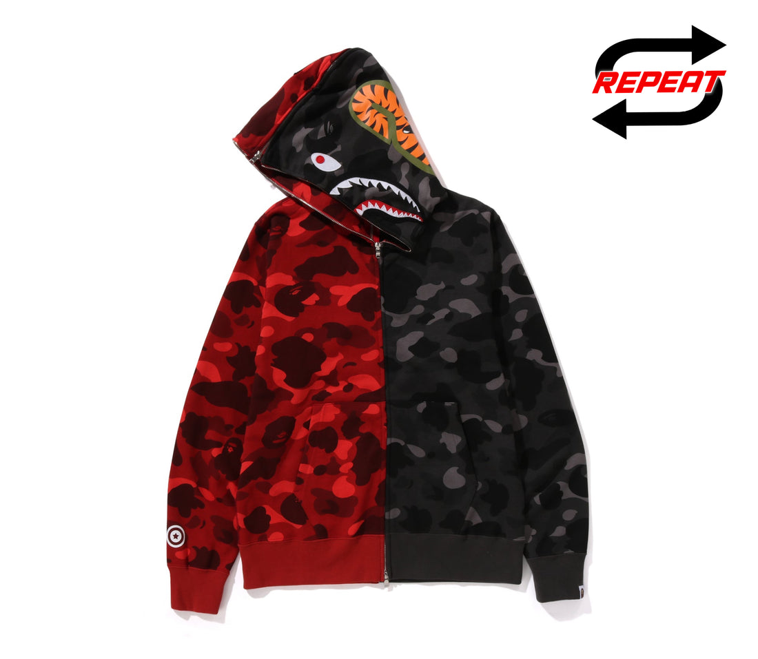 A Bathing Ape 'Color Camo Shark' Hoodie