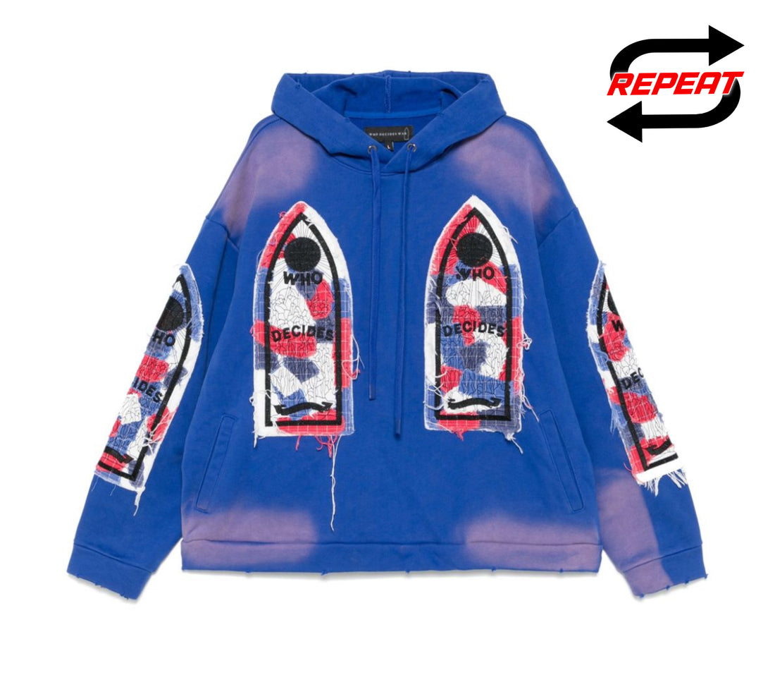 Who Decides War 'Glory Fabricated' Hoodie (Blue)