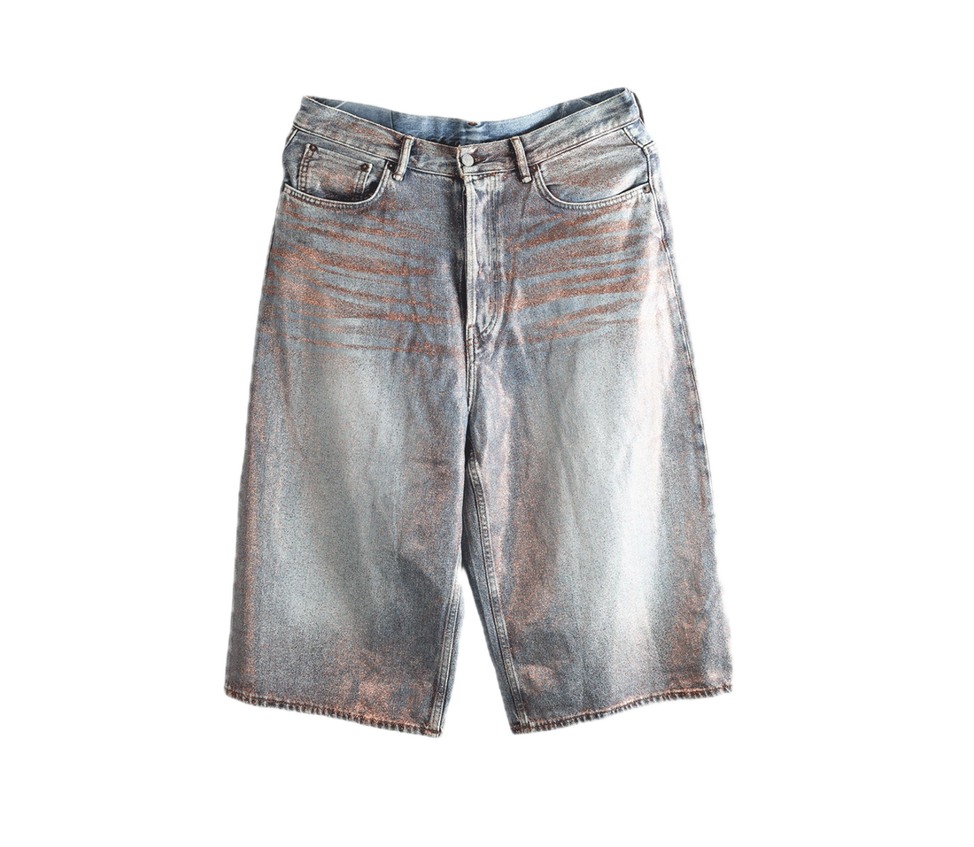 Acne Studios Core Wide Led Denim Short (Blue)
