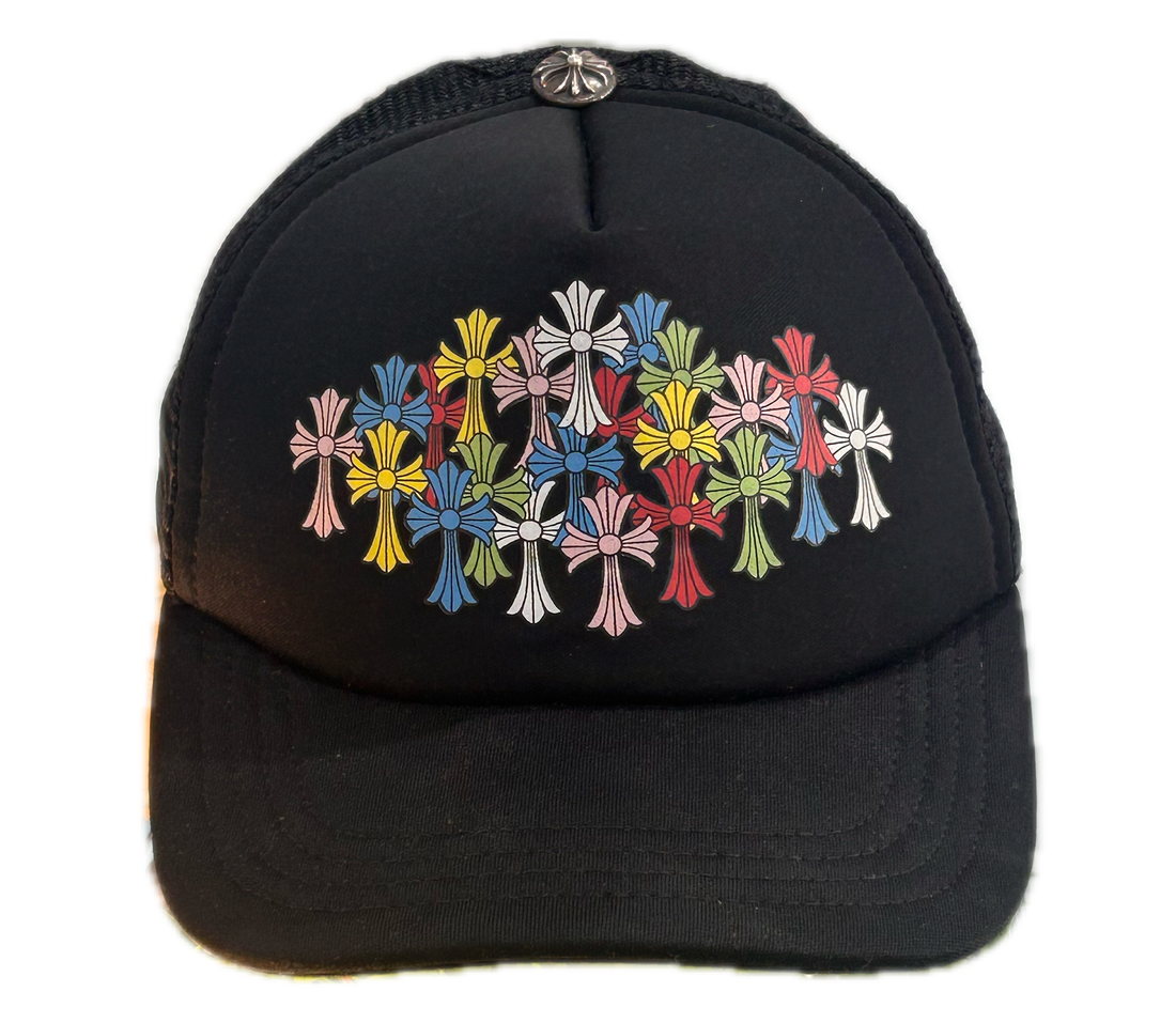 Chrome Hearts 'Multicolor Cross' Trucker (Black)