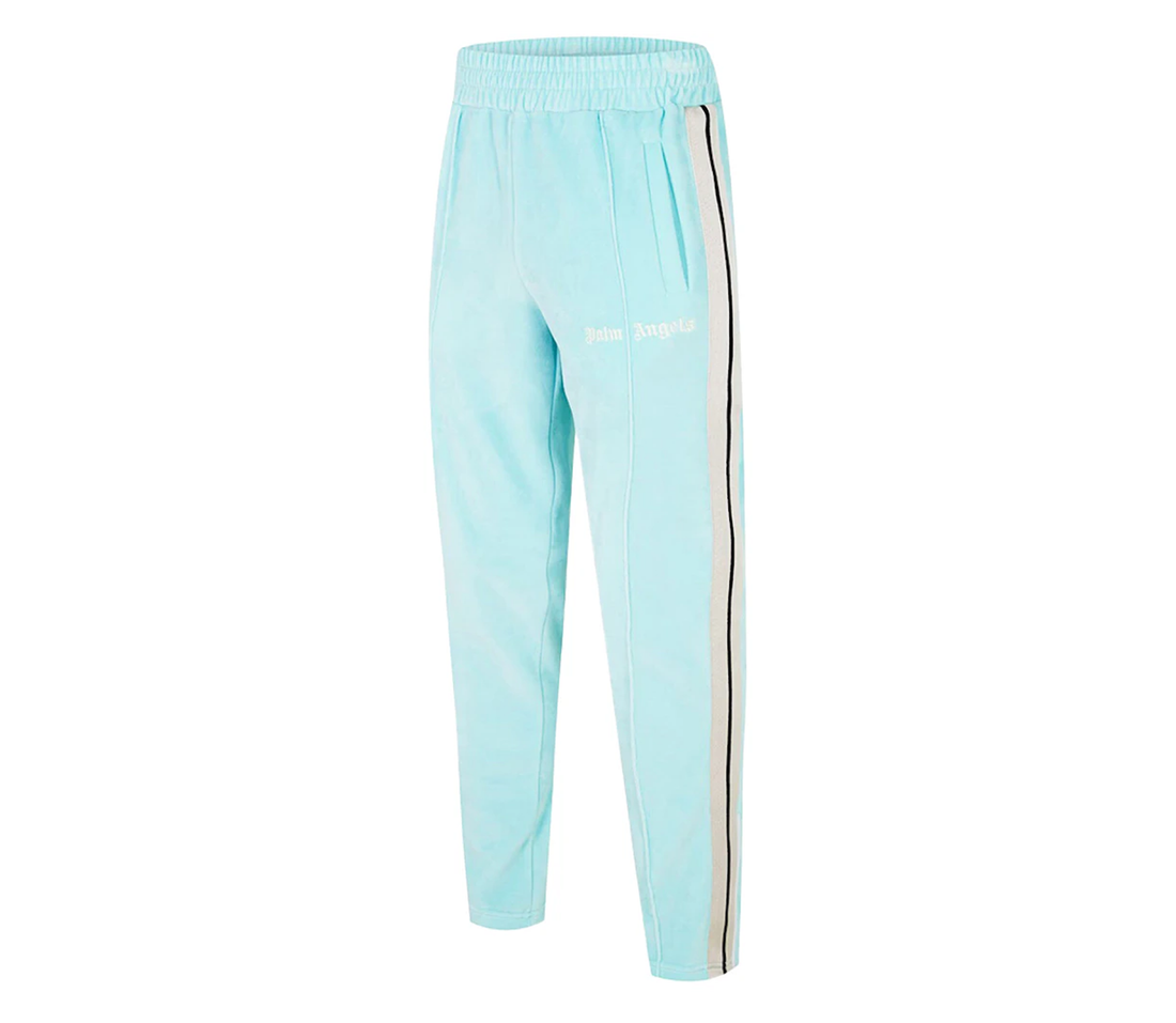 Palm Angels 'Chenille Classic' Track Pants (Light Blue/Off White)