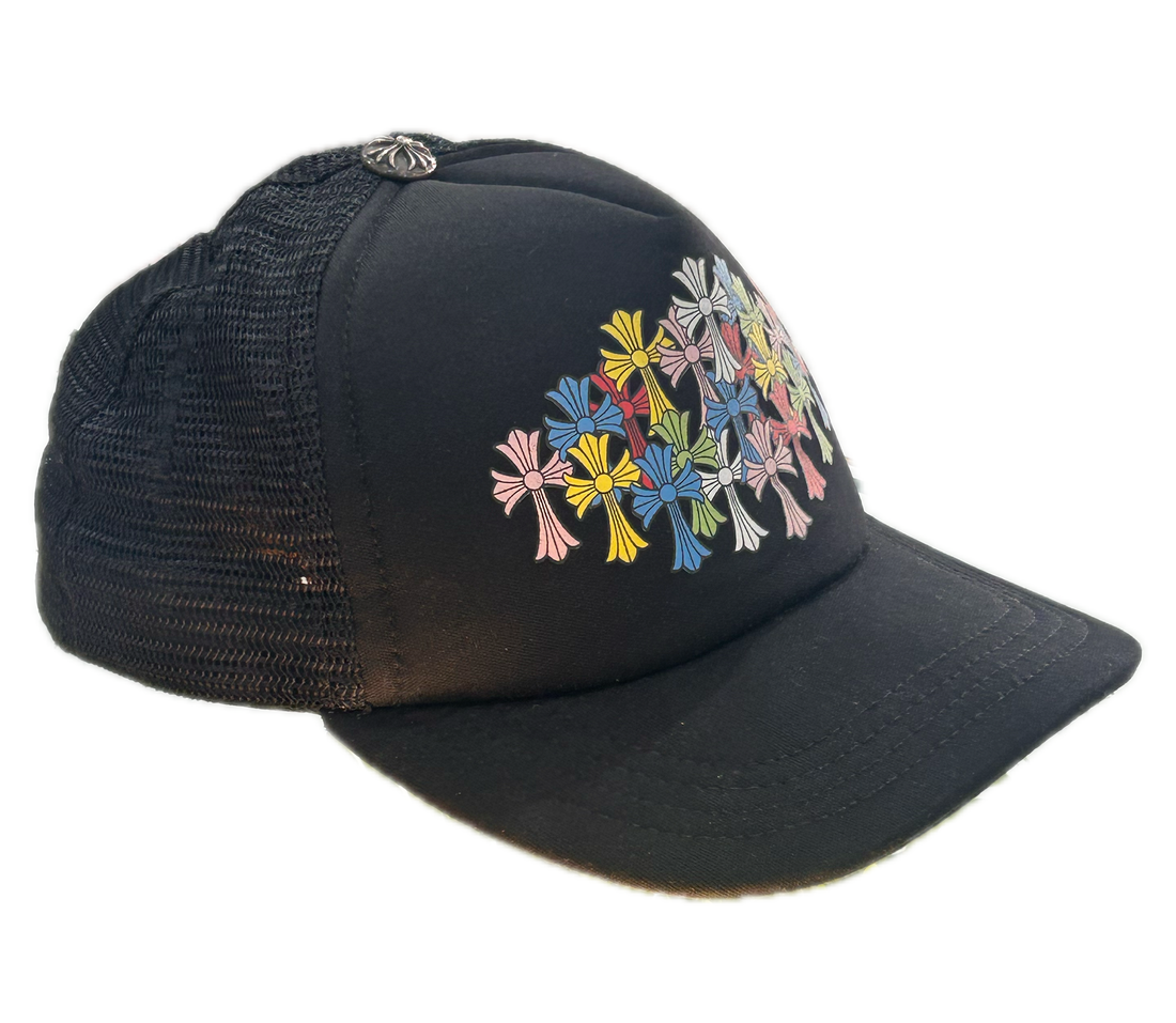 Chrome Hearts 'Multicolor Cross' Trucker (Black)