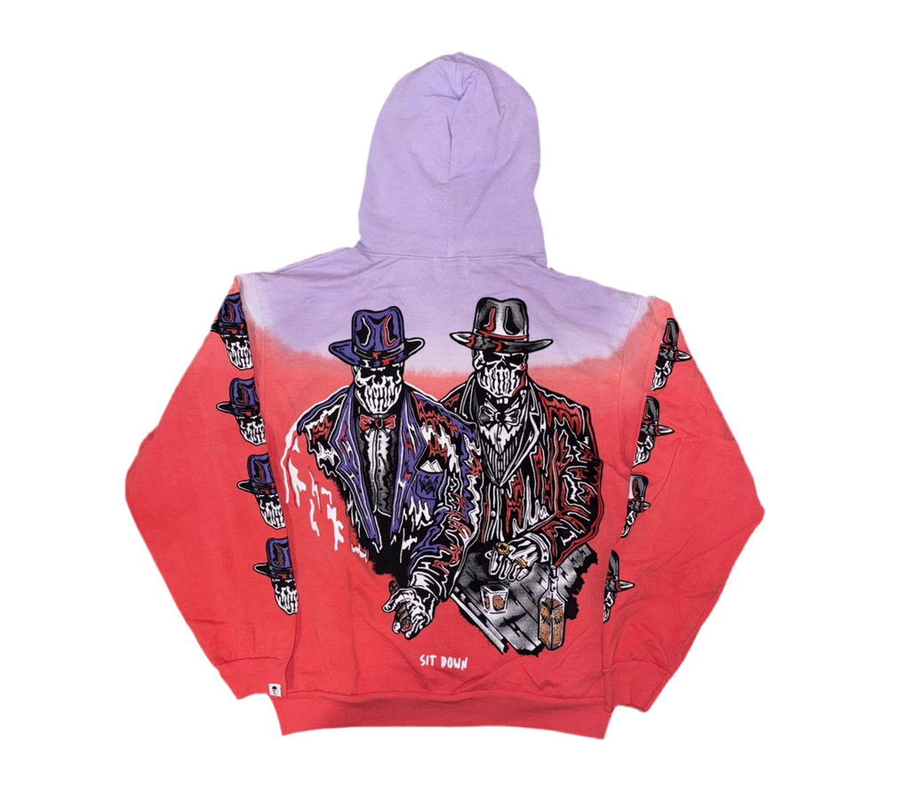Warren Lotas 'Sit Down' Hoodie (Purple/Red) | Repeat Atlanta
