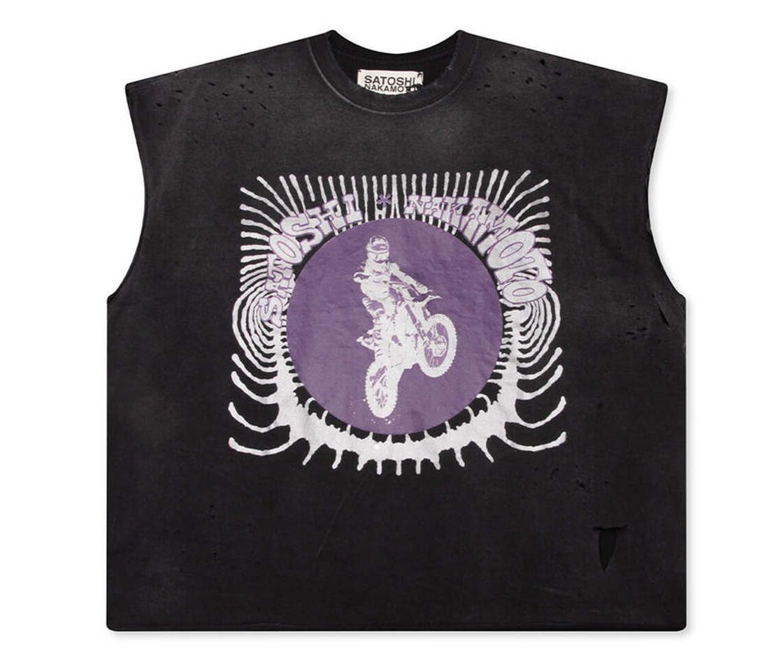 Satoshi Nakamoto 'Globe Of Death' Cutoff Tee (Black)