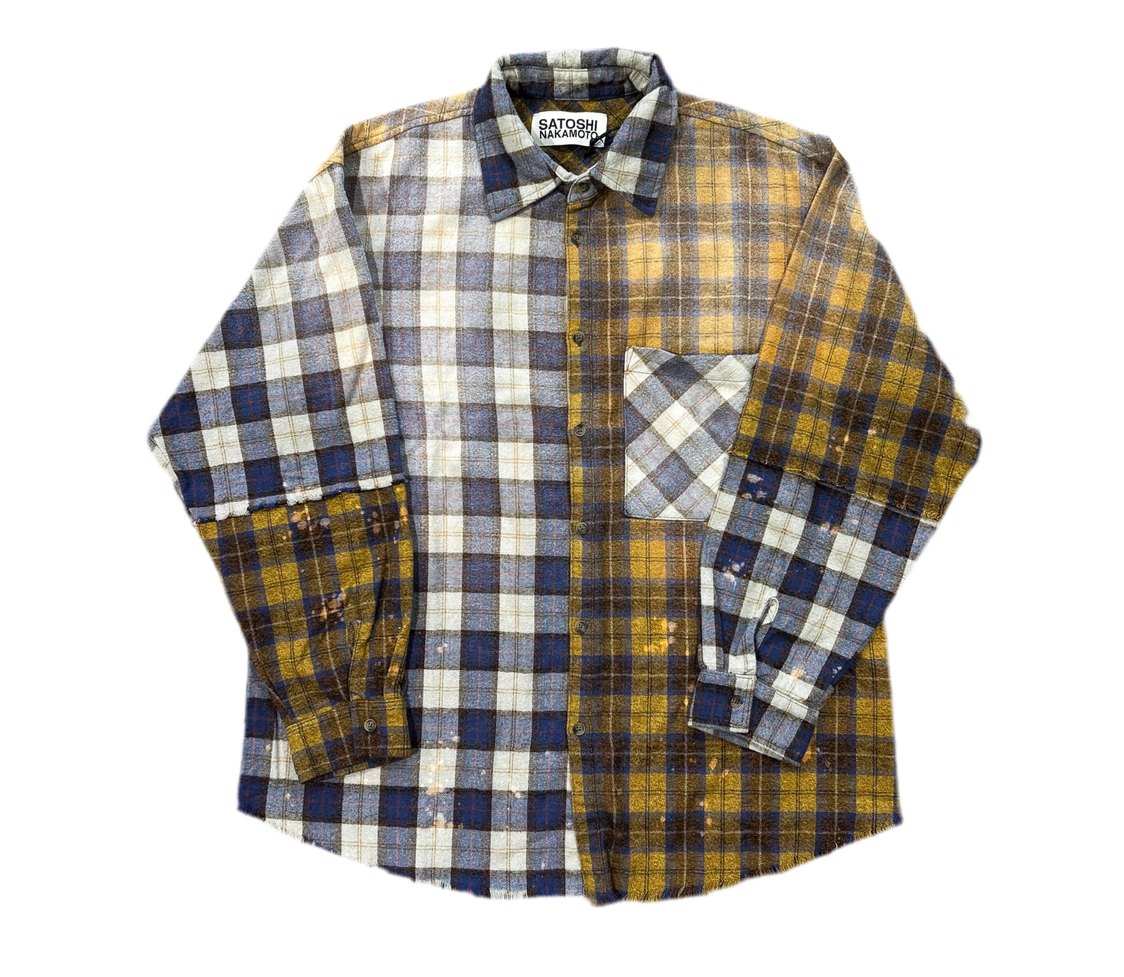Satoshi Nakamoto 'Patchwork Logo' Flannel (Brown)