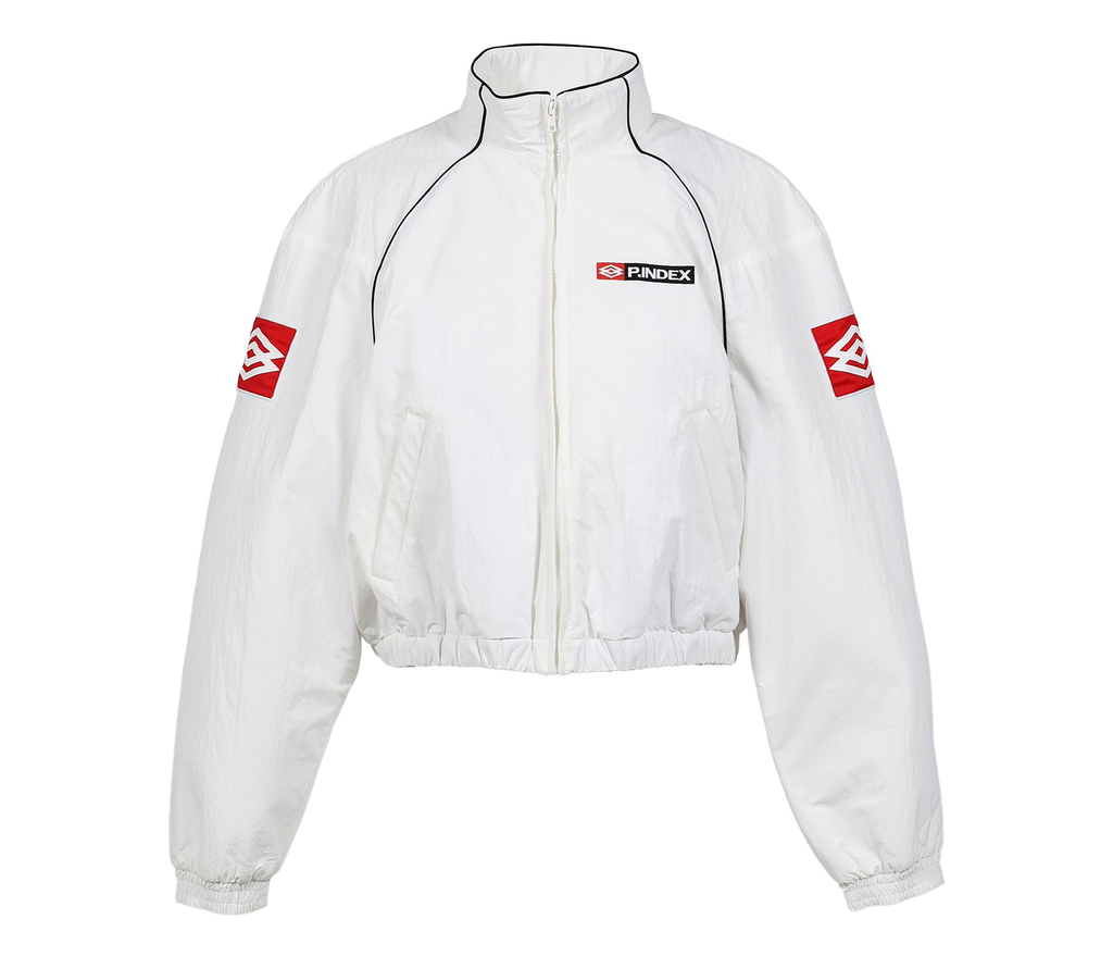 Protocol Index 'Exaggerated Shoulder' Track Jacket (White
