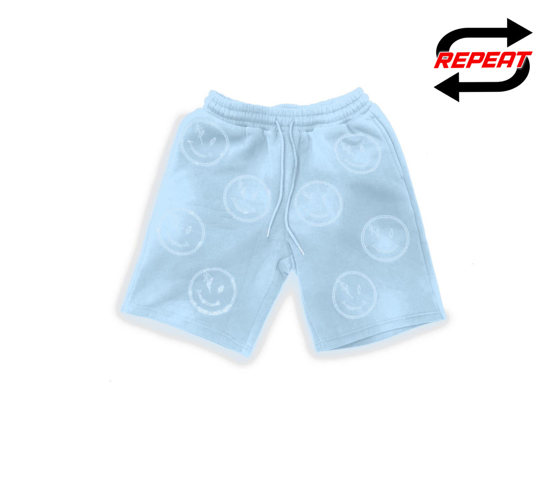 Retrovert 'Smiley' Shorts (Baby Blue)