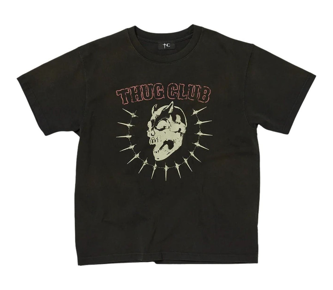 Thug Club Vintage Riding Skull T-Shirt Black