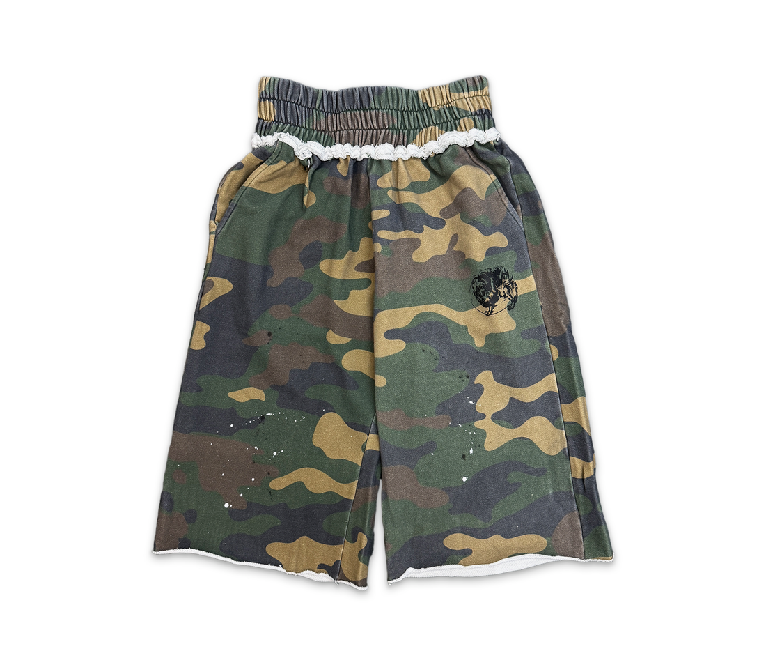 Saint Vanity 'Griffin' Camo Longshorts (Green)