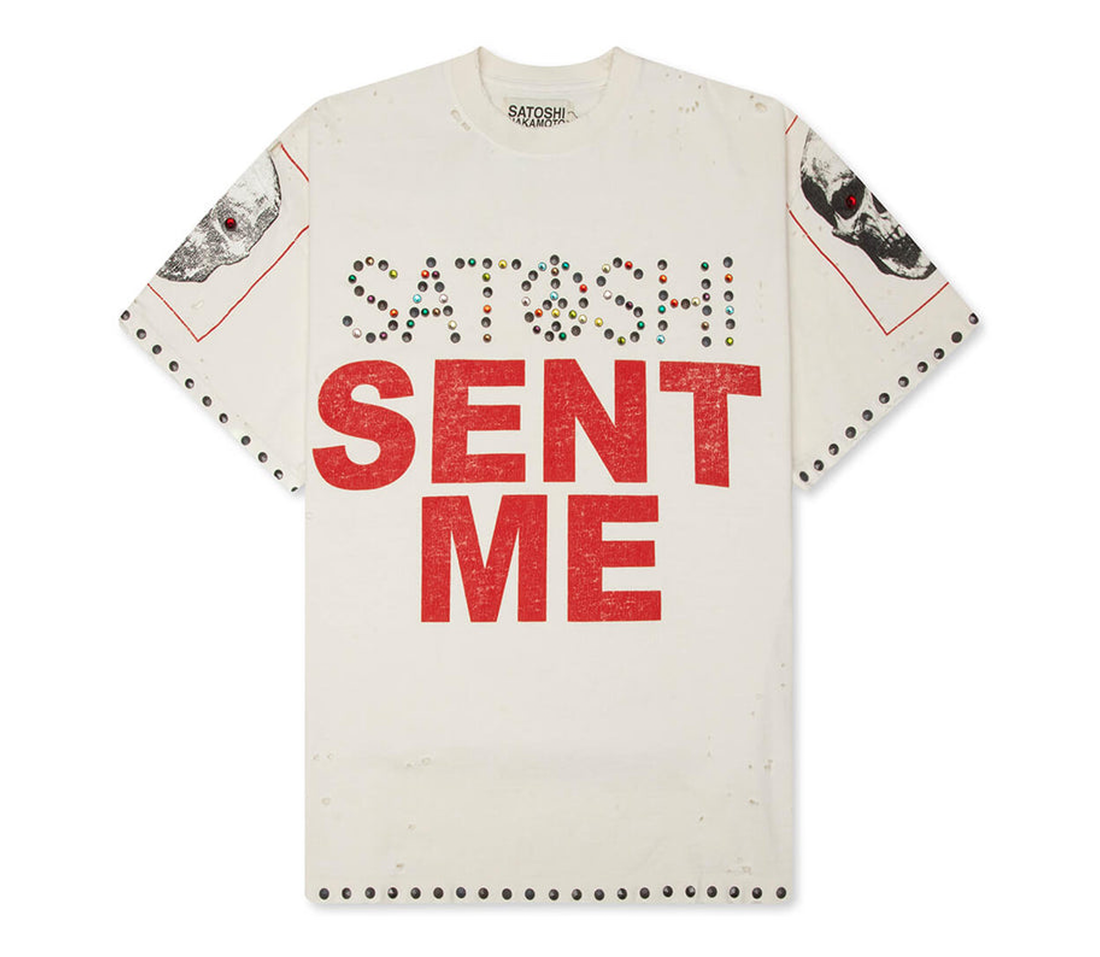 Satoshi Nakamoto 'Satoshi Sent Me' Tee (White)