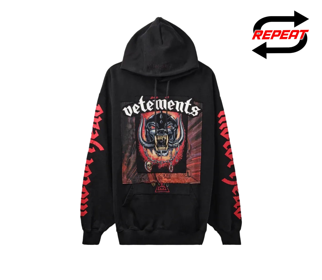 Vetements 'Motorhead Patched' Hoodie (Black)