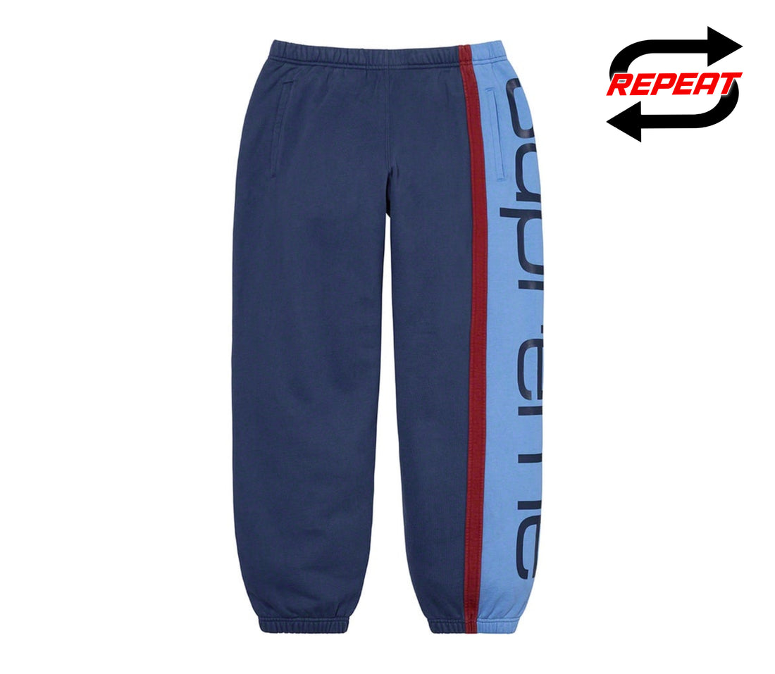 Supreme 'Big Logo' Paneled Sweatpants (Navy)