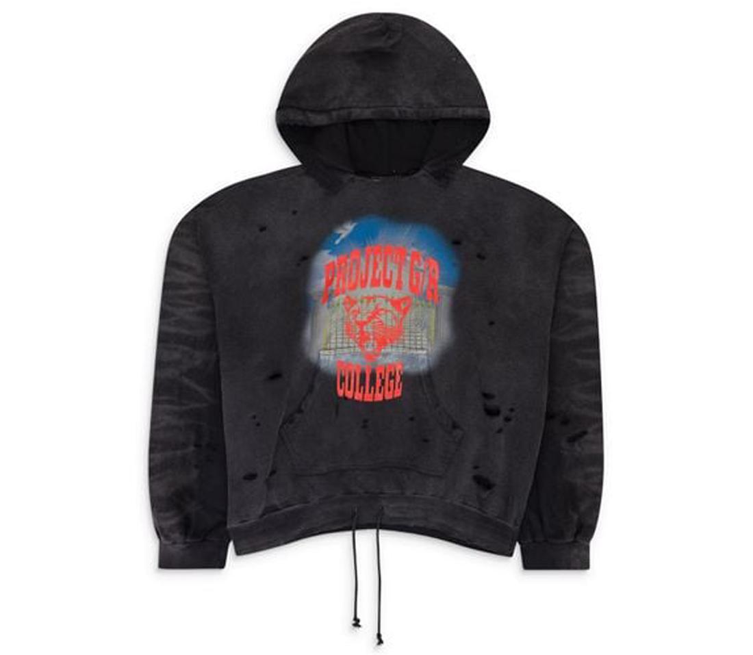 Project G/R 'Mixed Printed' Vintage Hoodie (Black)