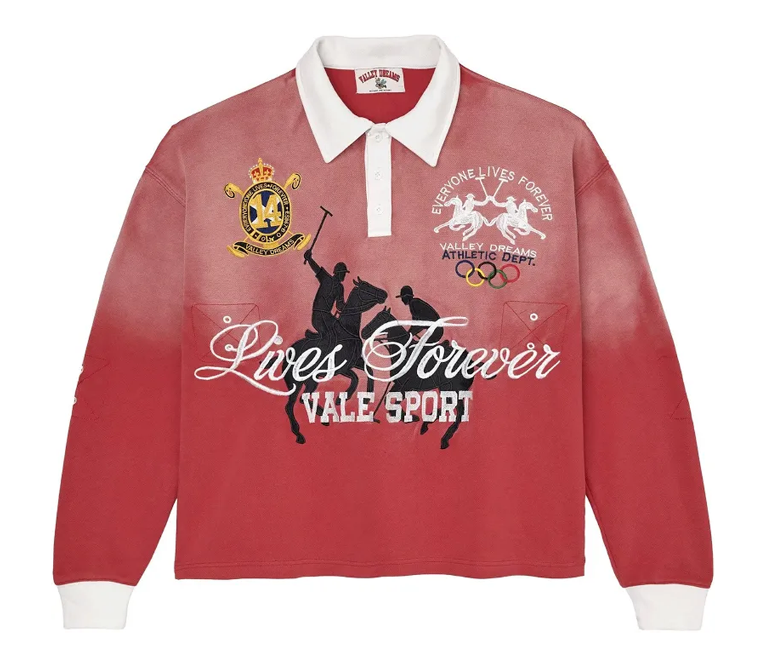 Vale 'Rockefeller' Rugby Shirt (Red)