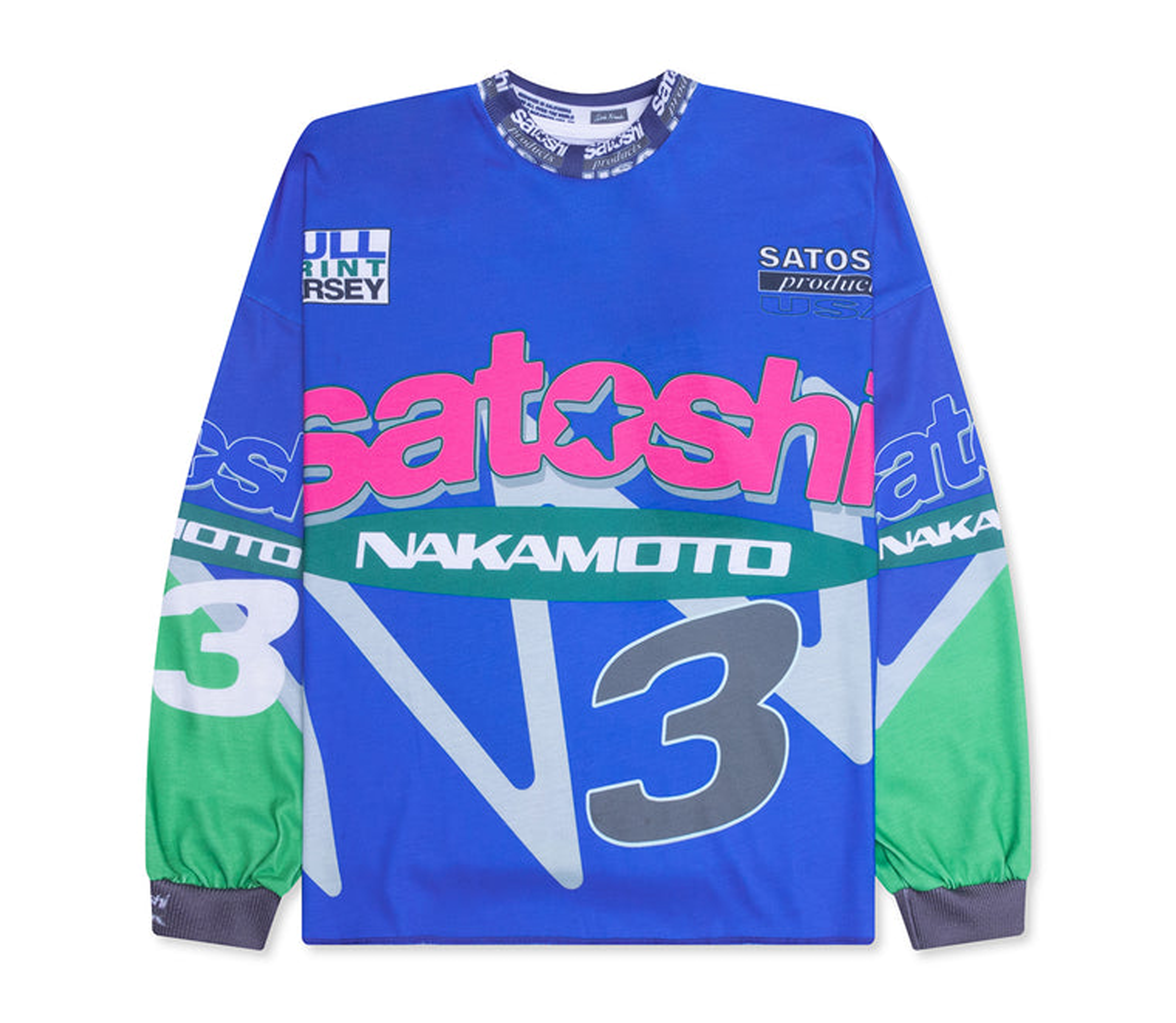 Satoshi Nakamoto ‘Speedway’ Longsleeve (Blue)