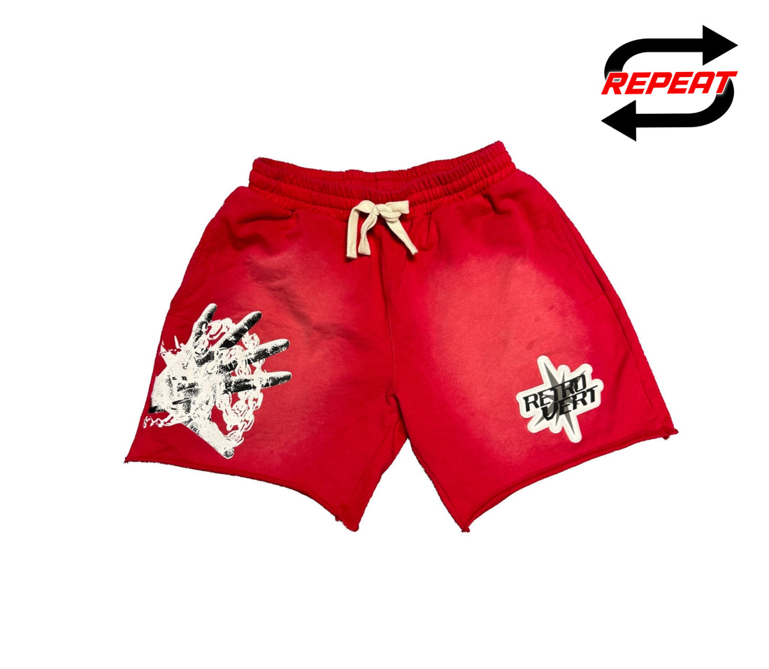 Retrovert 'Red Hands' Shorts (Red)