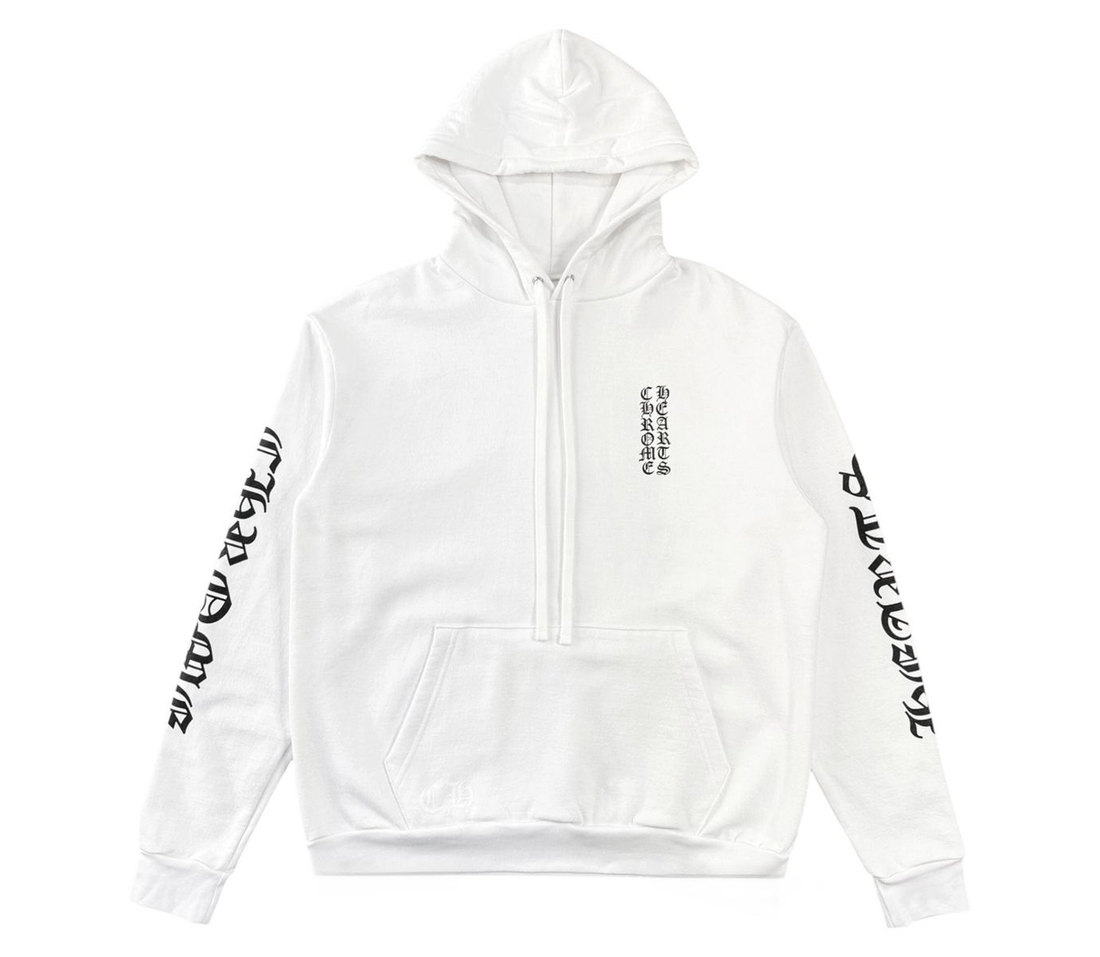 Chrome Hearts 'Vertical Logo' Hoodie (White)