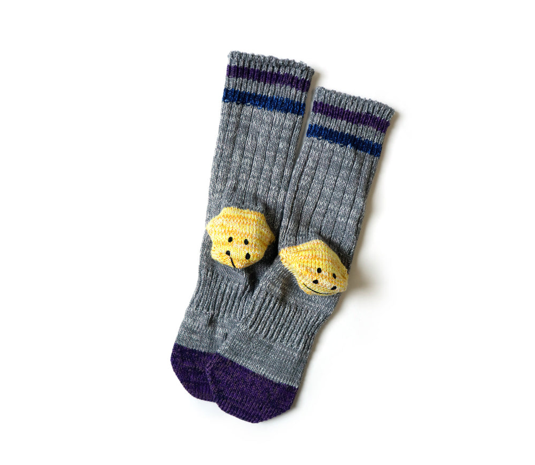 Kapital 60-Count Heather Ivy Rainbow Happy Heel Hold Socks