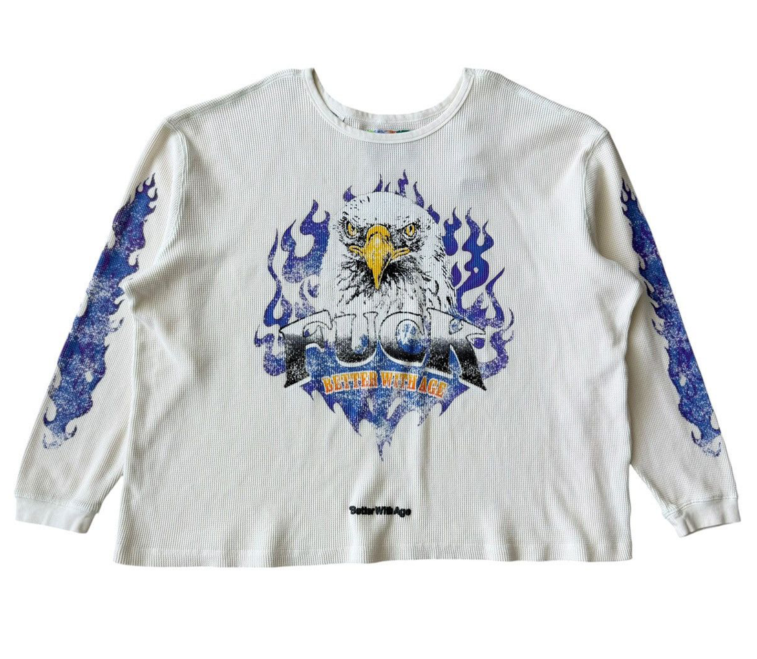 Better With Age 'Eagle-Print' Long-Sleeve Tee (Ivory)