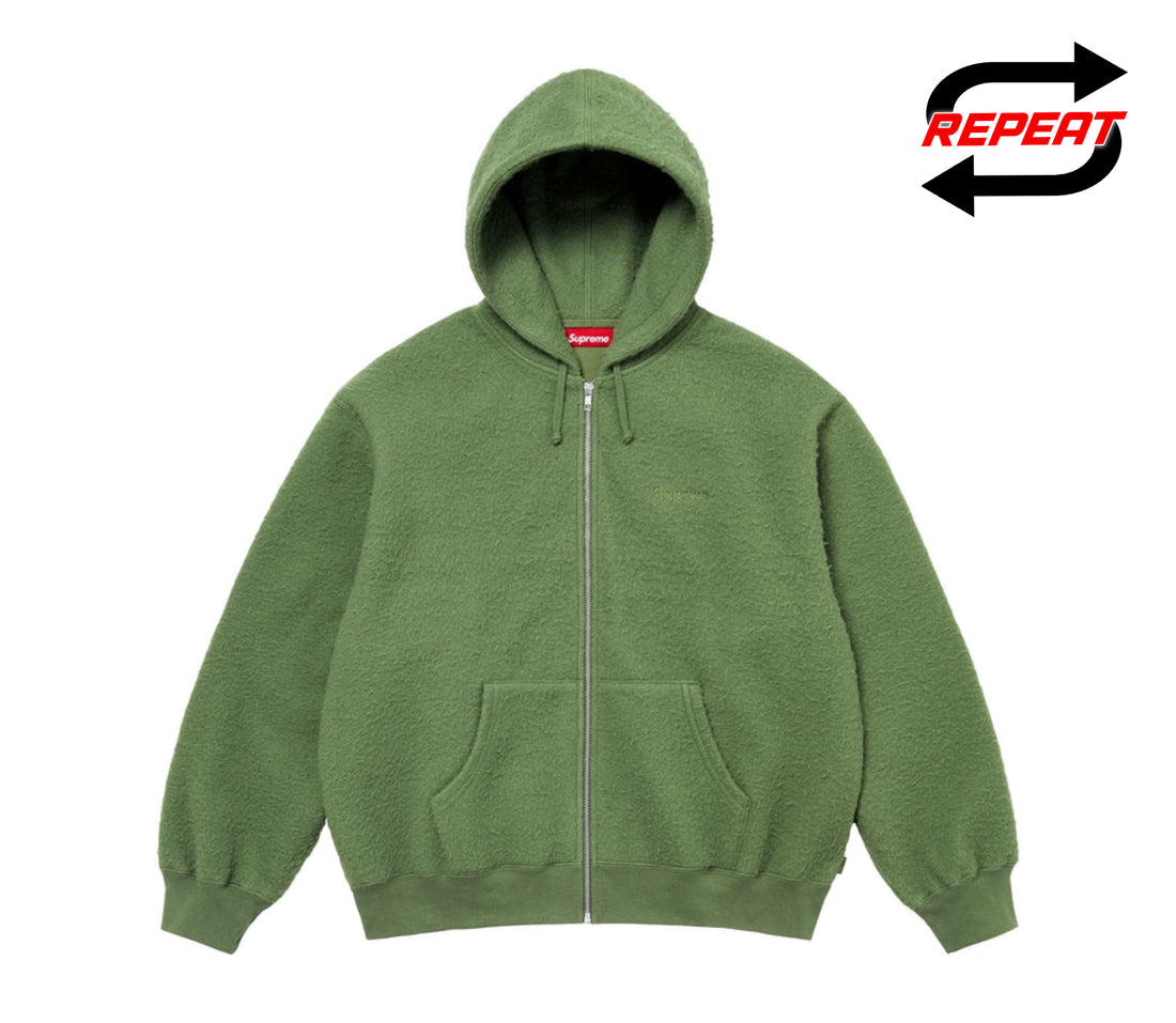 Supreme 'Pilled' Zip Up Hooded Sweatshirt