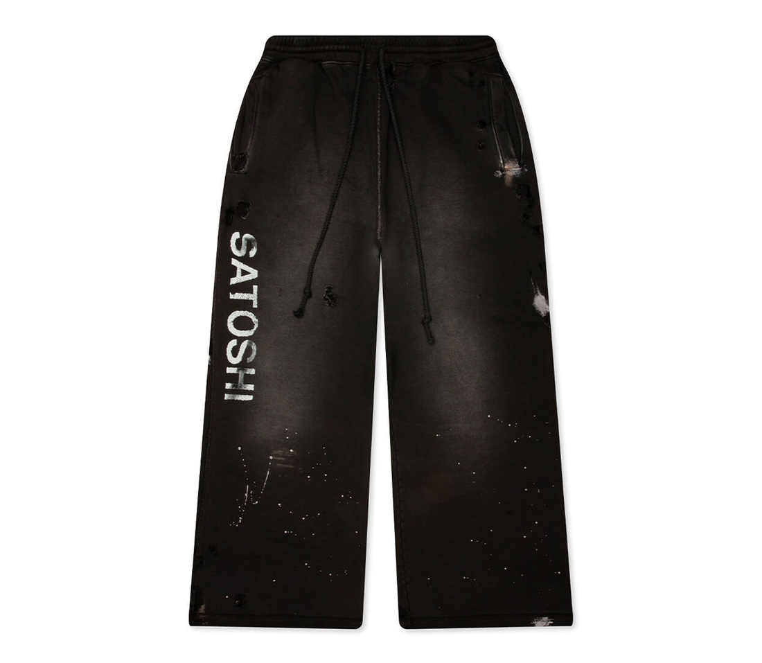 Satoshi Nakamoto 'Luke' Fleece Sweatpants (Black)