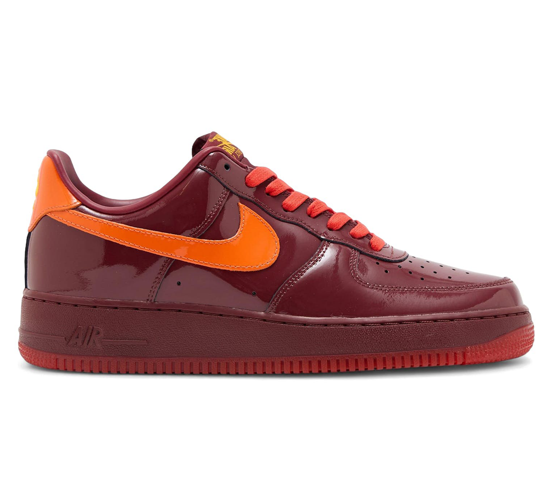 Nike Air Force 1 Low 'Patent Leather Dark Team Red Safety Orange'