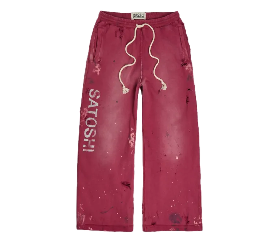 Satoshi Nakamoto 'Luke' Fleece Sweatpants (Red)